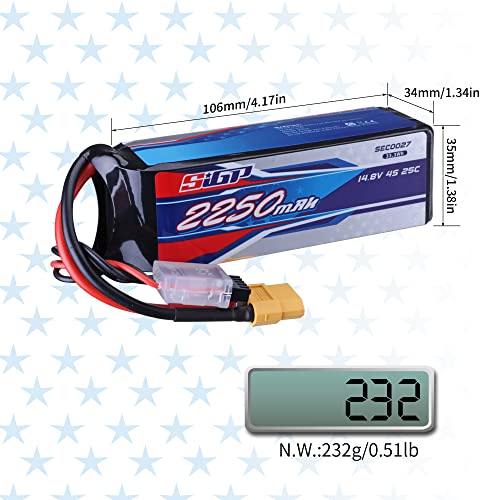2250mAh 4S Lipo Battery for RC Drones