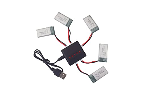 5 Li-ion Batteries & 5in1 Charger for Quadcopter