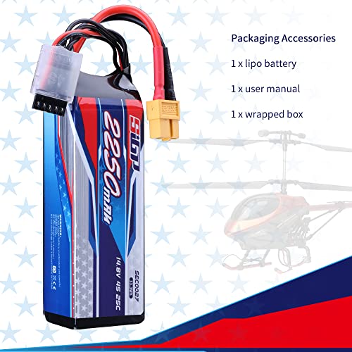 2250mAh 4S Lipo Battery for RC Drones