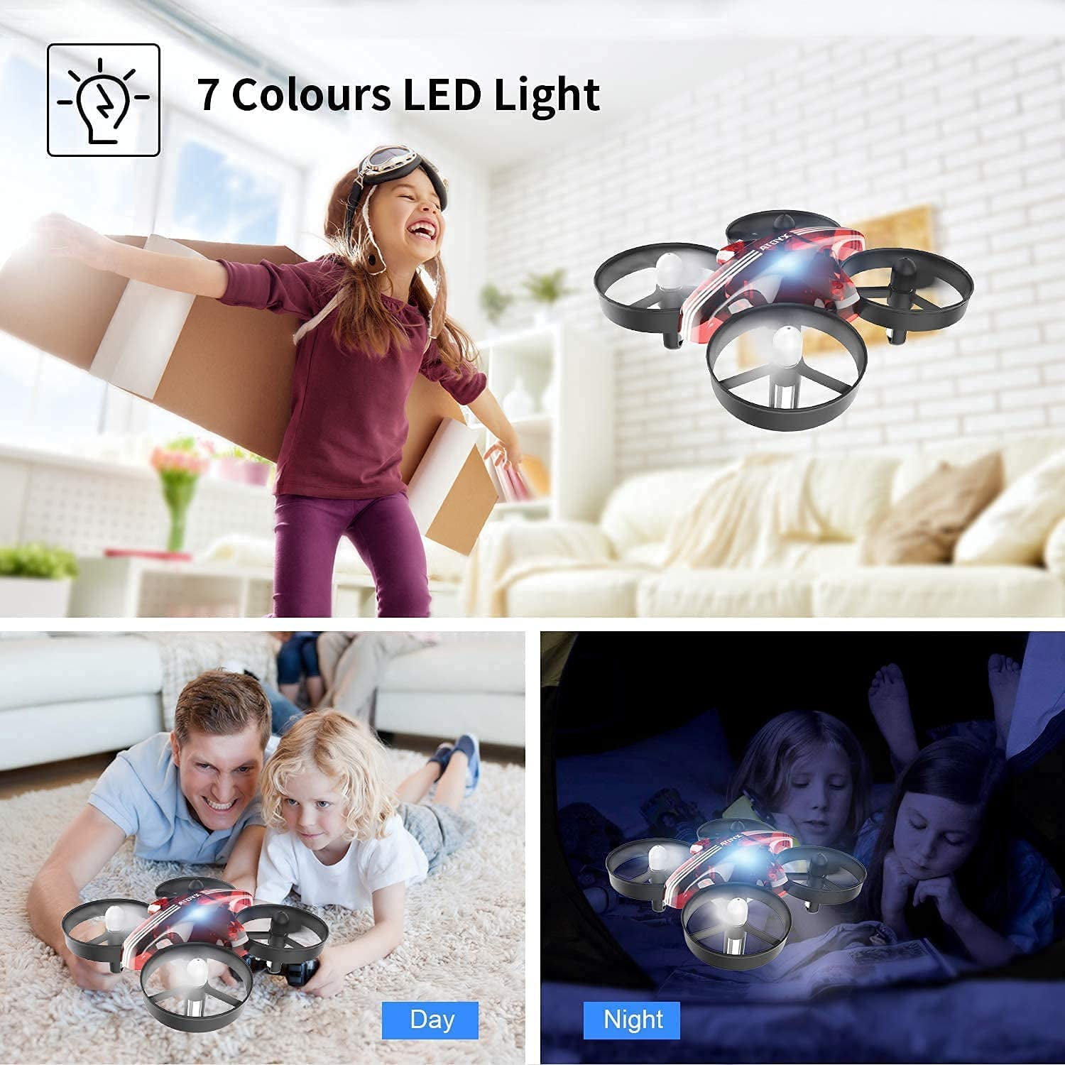 Kid's Mini Drone with LED Lights and Accessories