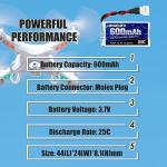 5 URGENEX Lipo Batteries & Charger for Drones