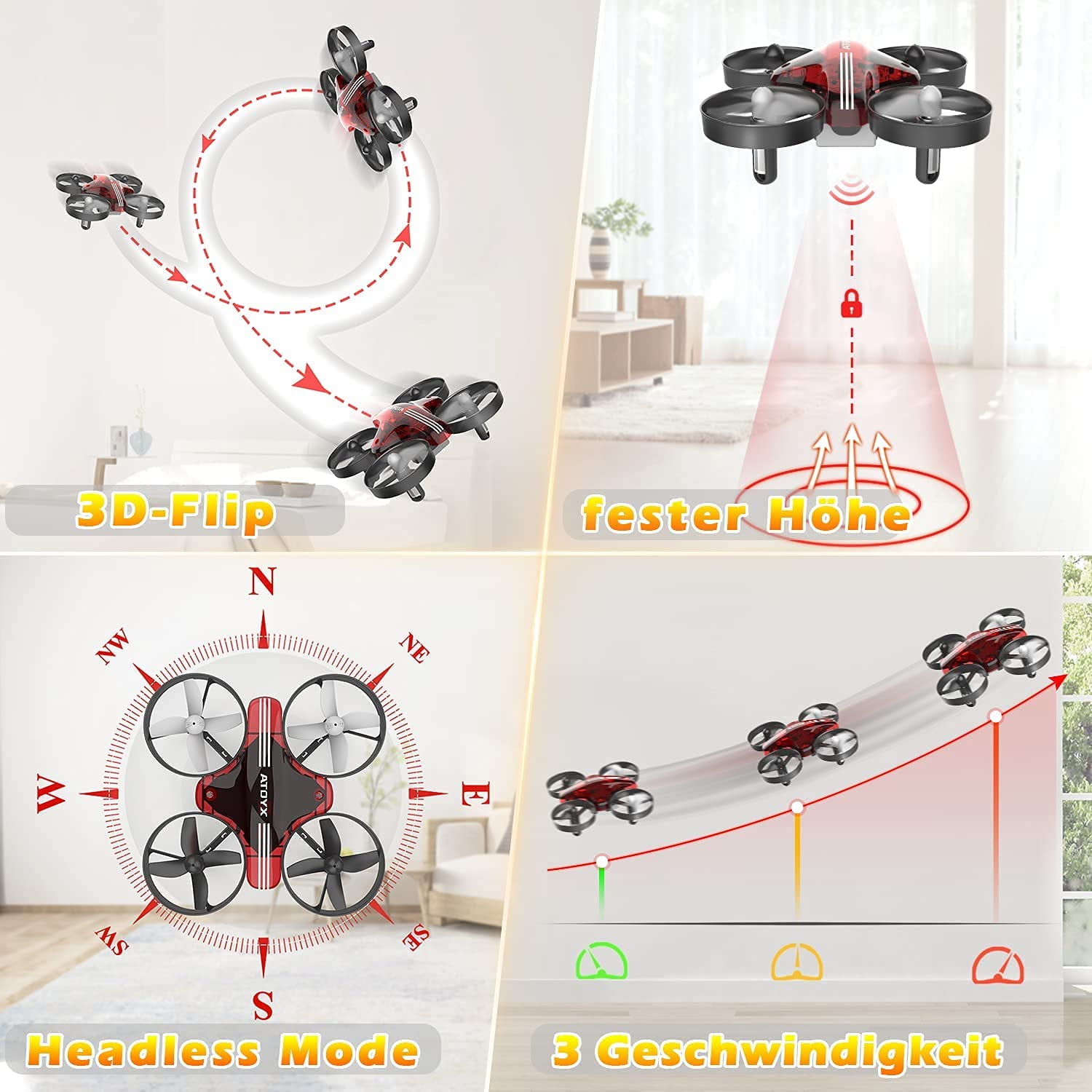 Kid's Mini Drone with LED Lights and Accessories