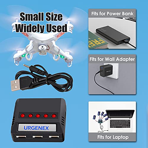 5 URGENEX Lipo Batteries & Charger for Drones
