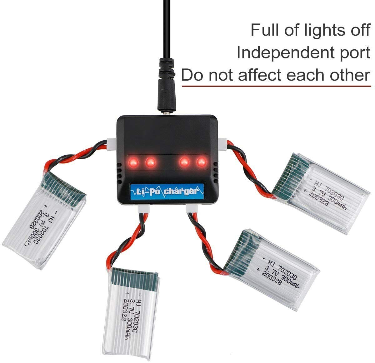 Quadcopter 4-battery set with charger
