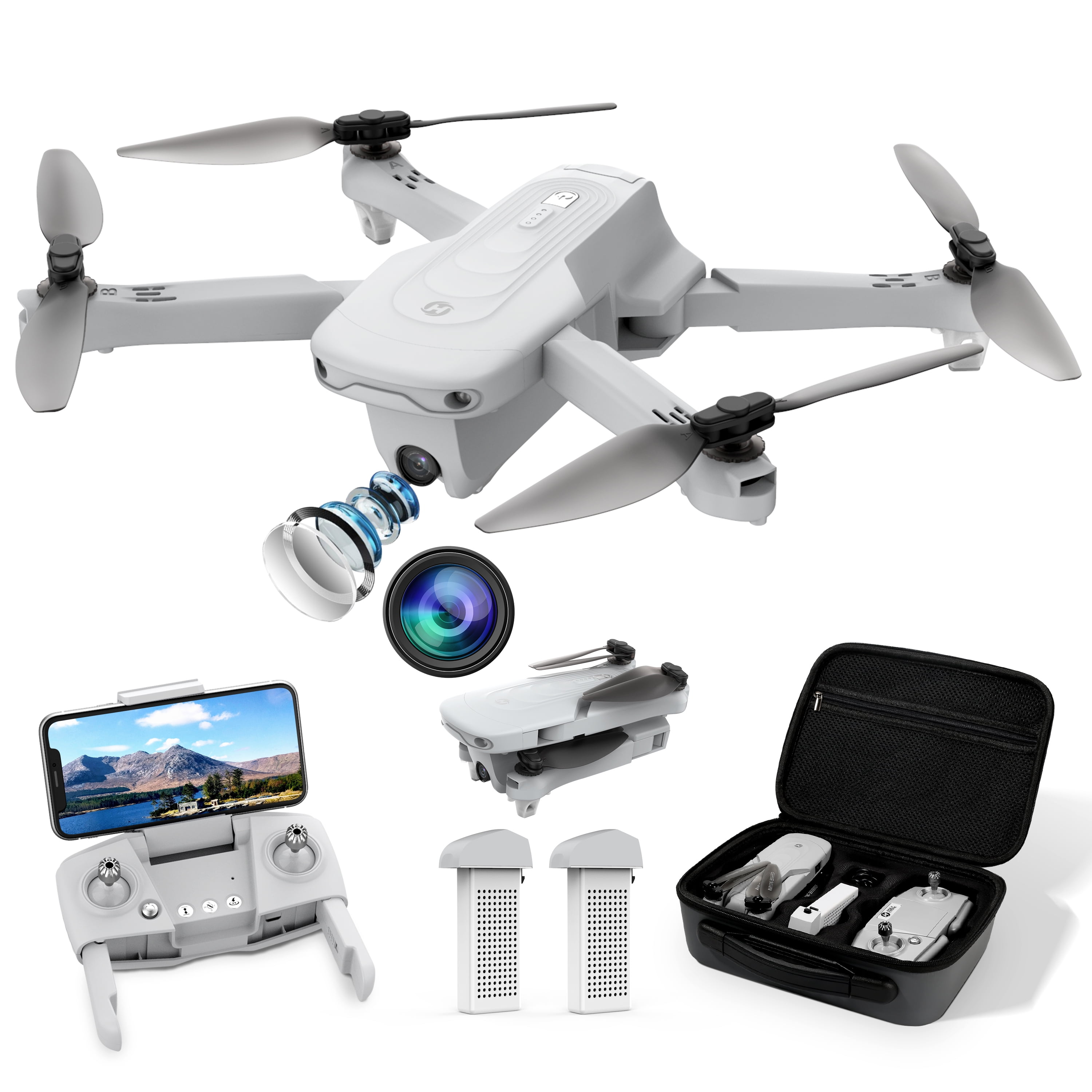 Holy Stone HS175 Drone with 2K Camera, Grey