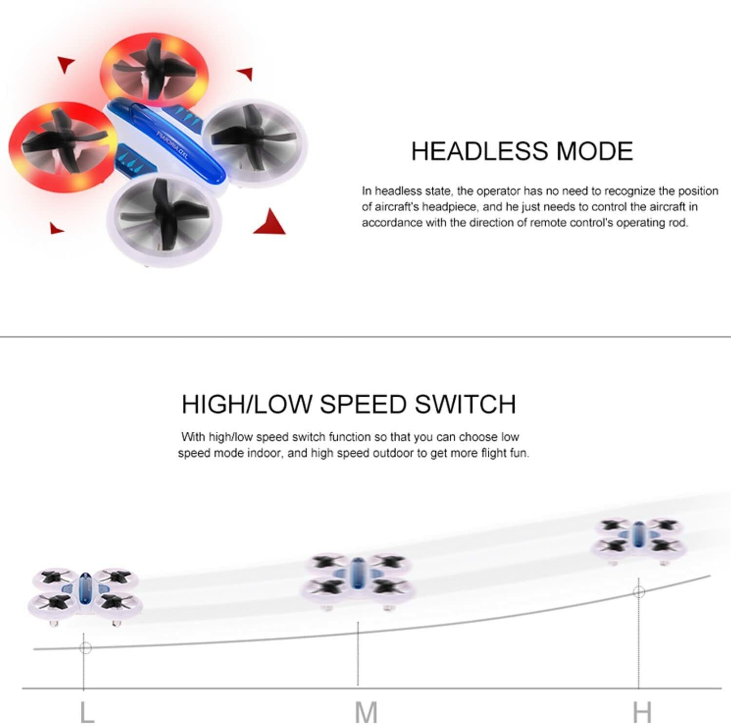 Mini Drone Helicopter UFO Drones for Kids Lighting RC Quadcopter 2.4G 4CH 