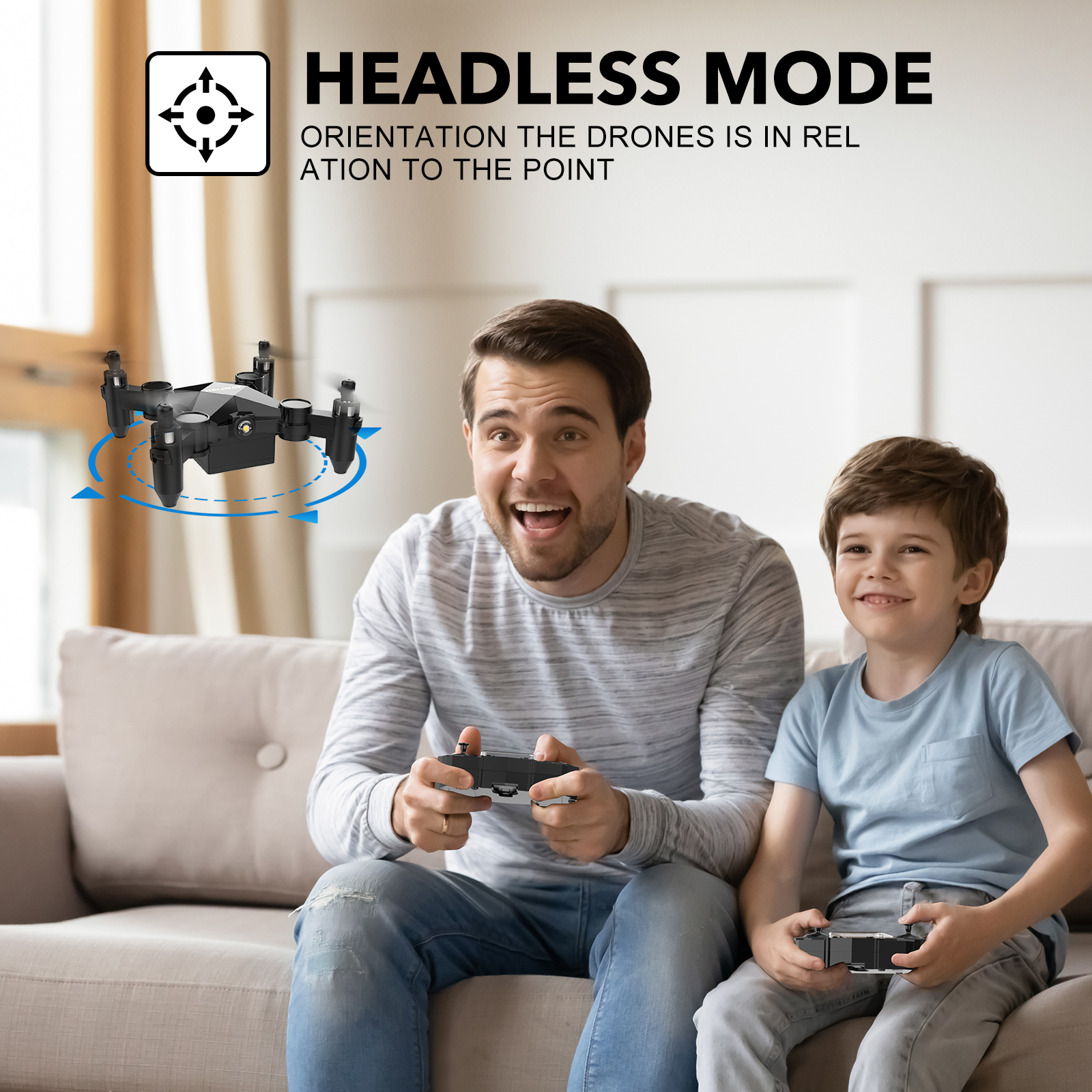 Betheaces RC Drones Mini Portable UAV Toy Four Rotor Helicopter Height Maintenance Headless Mode One Key To Turn Off Landing Long-Time Flight, Gift For Beginners, Kids And Adults