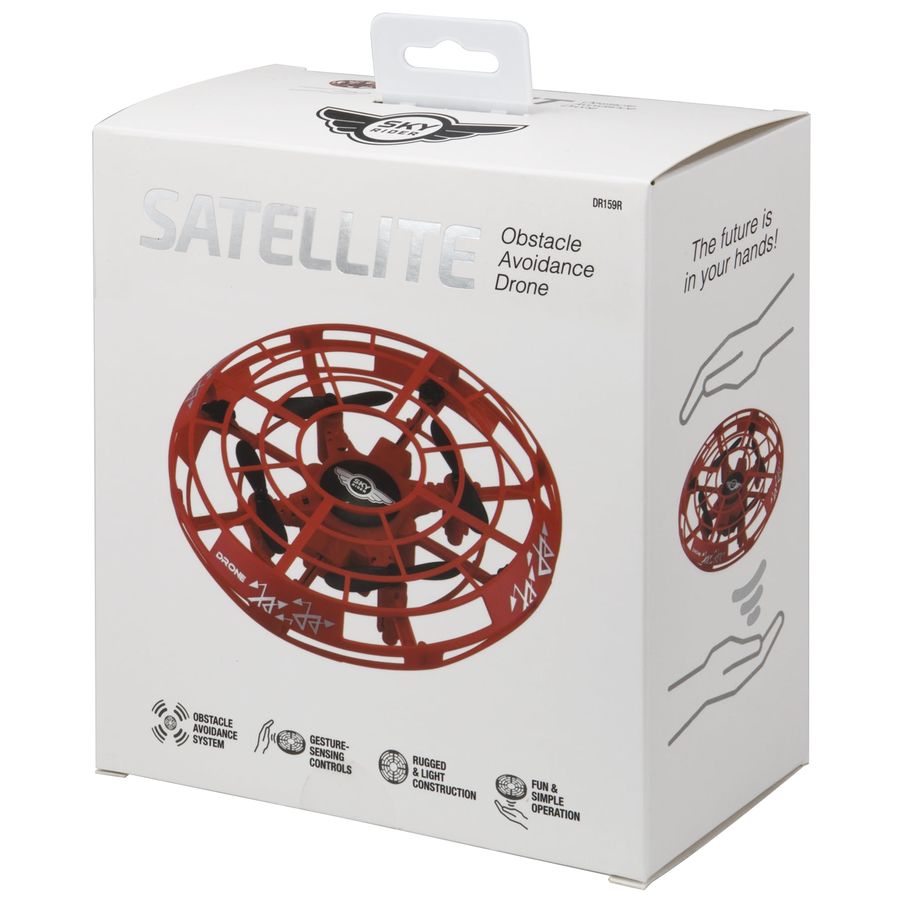 Sky Rider Satellite Obstacle Avoidance Drone, DR159, Red