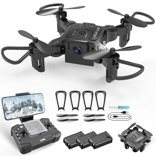 Foldable 720p FPV Mini Drone - 3 Batteries