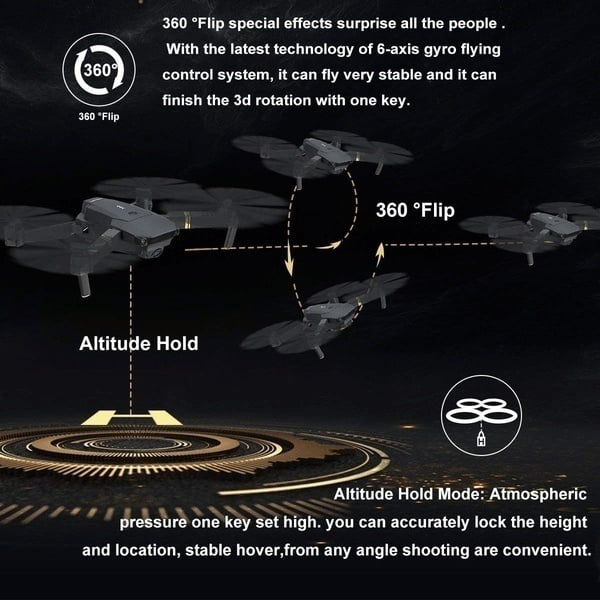 Professional 4K HD Camera RC Drone with 3 Batteries