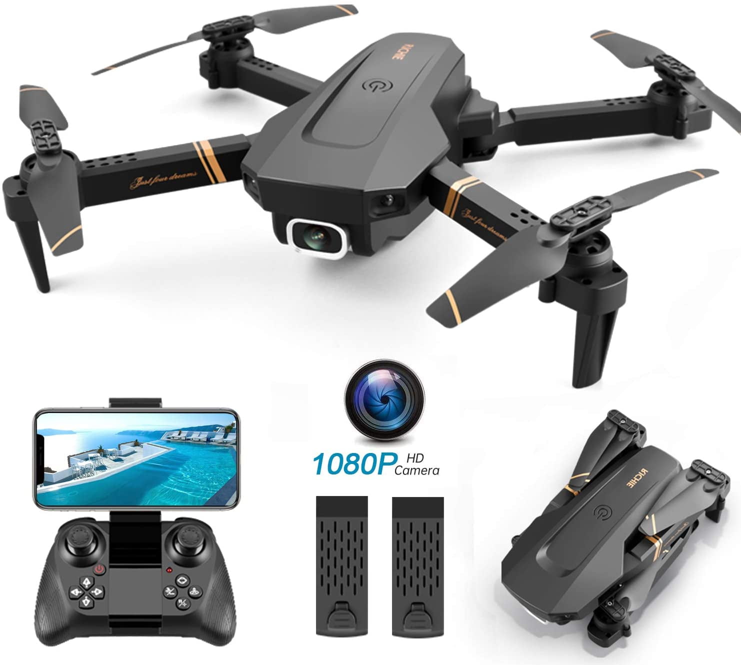 4DRC V4 Foldable Drone - HD Camera, FPV Video