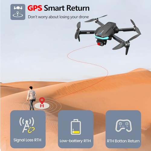 4K GPS Brushless Drone with 50 Min Flight