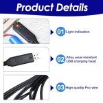 4-Pack USB Charger Cables for Drones and RC Toys