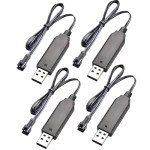 4-Pack USB Charger Cables for Drones and RC Toys