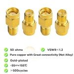 Boobrie SMA to RP-SMA Adapter Kit - 4 Pack