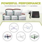 ZYGY 5-Pack 3.7V 400mAh Drone Batteries & Charger