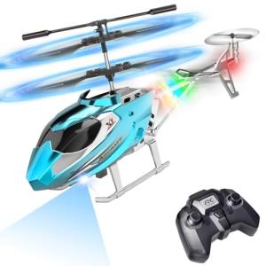TERRAMUS Kids Remote Control Helicopter with LED Light