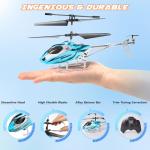 TERRAMUS Kids Remote Control Helicopter with LED Light