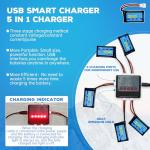 5-Pack 3.7V Lipo Batteries with Charger for Drones