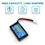 5-Pack 3.7V Lipo Batteries with Charger for Drones