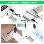 4-Pack 3000mAh LiPo Batteries with USB Charger