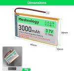 4-Pack 3000mAh LiPo Batteries with USB Charger