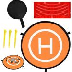Collapsible Waterproof Drone Landing Pad with Pegs