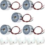 5 Pcs RF-300 DC Motors for DIY Projects