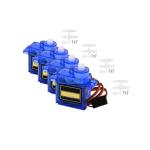 SG90 Metal Gear Servo Motor Set - 4PCS