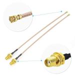 Bingfu 30cm SMA Female to Mini RG178 Cable 2-Pack