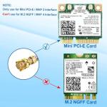 Bingfu 30cm SMA Female to Mini RG178 Cable 2-Pack