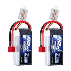 Zeee 2200mAh 2S Lipo Battery for Drones (2 Pack)