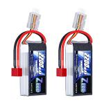 Zeee 2200mAh 2S Lipo Battery for Drones (2 Pack)