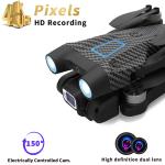 4k HD Wide Angle Dual Camera Rc Drone Foldable FPV WiFi Quadcopter + 4 Batteries