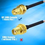 Bingfu 15cm WiFi Antenna Adapter Cable 2-Pack