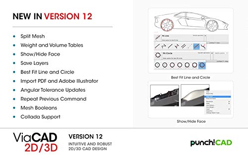 ViaCAD 2D/3D v12 Software- Windows PC