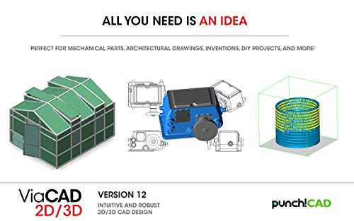 ViaCAD 2D/3D v12 Software- Windows PC