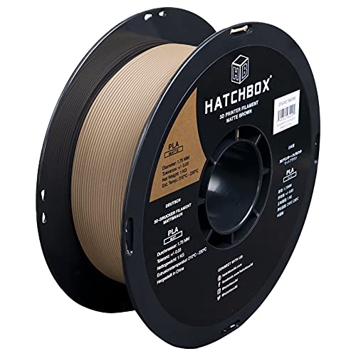 HATCHBOX Matte PLA Filament 1.75mm - Brown