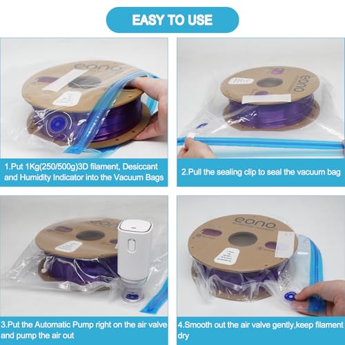 Vacuum Storage Bags Kit for 3D Printer Filament