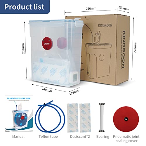 Kingroon 3D Printer Filament Dryer Box, 4L