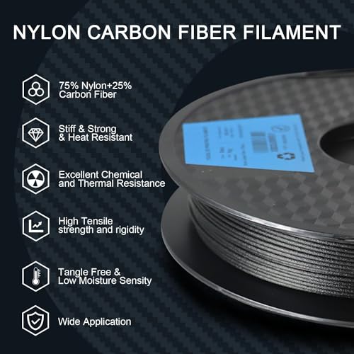 YOUSU PA12-CF Black Carbon Fiber Nylon Filament 500g