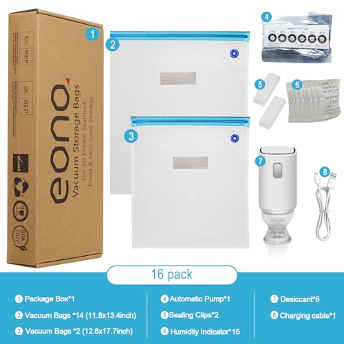 Vacuum Storage Bags Kit for 3D Printer Filament