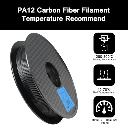 YOUSU PA12-CF Black Carbon Fiber Nylon Filament 500g