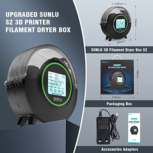 SUNLU S2 Plus Filament Dryer with Built-in Fan