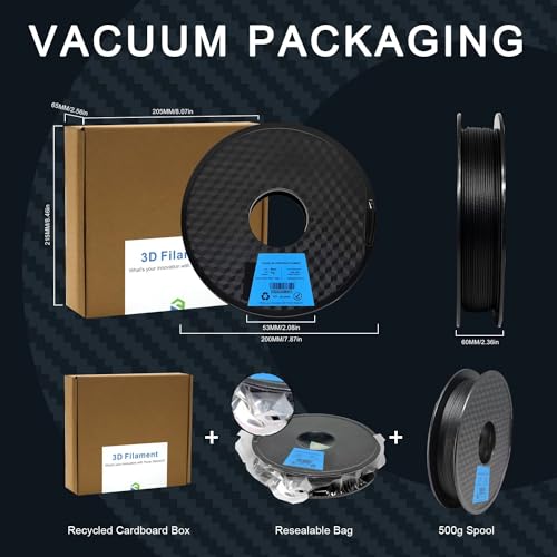 YOUSU PA12-CF Black Carbon Fiber Nylon Filament 500g