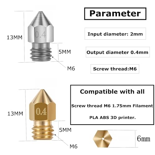 30pcs Brass & Steel 3D Printer Nozzles Set