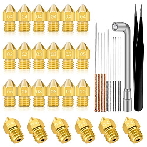 Hakkin 37-Piece Brass 3D Printer Nozzle Set