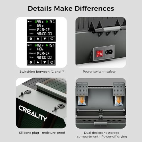 Creality Space PI Filament Dryer Plus with Storage