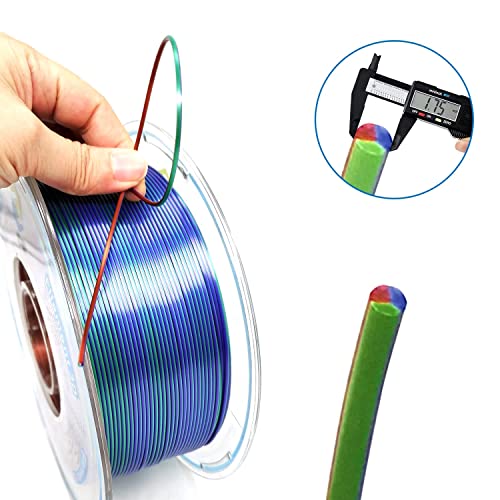 Tricolor Rainbow PLA Filament 1.75mm 3D Printing
