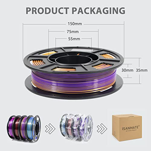 Dual Color Silk PLA Filament Set - 250g Spools